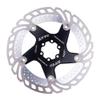 RaamKa MTB Bicycle Disc Brake Rotor, Floating 7075 Aluminum/Stainless Steel, Cooling, 203 mm, Black view 1