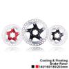 RaamKa MTB Bicycle Disc Brake Rotor, Floating 7075 Aluminum/Stainless Steel, Cooling, 203 mm, Black view 3