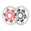 RaamKa MTB Bicycle Disc Brake Rotor, Floating 7075 Aluminum/Stainless Steel, Cooling, 203 mm, Black view 4