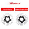 RaamKa MTB Bicycle Disc Brake Rotor, 180 mm, 6-Bolt, Black Metal view 3