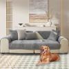 Velvet Sofa Cover for Corner, L-Shaped and 3/2/1-Seater Sofas, Non-Slip Sofa Protector, Dark Gray, 30 x 50 cm/Pillowcase view 2