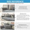 Velvet Sofa Cover for Corner, L-Shaped and 3/2/1-Seater Sofas, Non-Slip Sofa Protector, Dark Gray, 30 x 50 cm/Pillowcase view 3