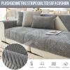Velvet Sofa Cover for Corner, L-Shaped and 3/2/1-Seater Sofas, Non-Slip Sofa Protector, Dark Gray, 30 x 50 cm/Pillowcase view 4