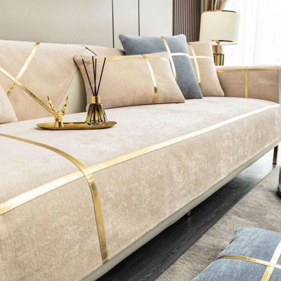 Homnova Chenille Sofa Cover, Non-Slip, 70 × 180 cm, Pattern 002