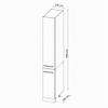 Vicco Fame-Line Pantry Cabinet, White Country Style, 30 cm view 3