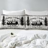 Kids' Camping-Themed Duvet Cover Set, 200 x 200 cm, Boho Farmhouse Style view 4