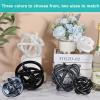 Tioncy Decorative Glass Knot Balls, Orbit Glass Decor, White, 9.9 cm view 3