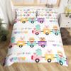 Manfei Cartoon Animal Train Duvet Cover Set with Rabbit, Puppy and Crocodile Design view 1