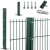 656 Double-Wire Fence for Anchoring in Moss Green | Garden Fence | Double-Wire Panel Fence | with 300 mm Base Plates | 25–63 cm view 1