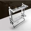 Drill-Free Telescopic Corner Shower Shelf with Towel Holder, 304 Stainless Steel, 60 cm view 3