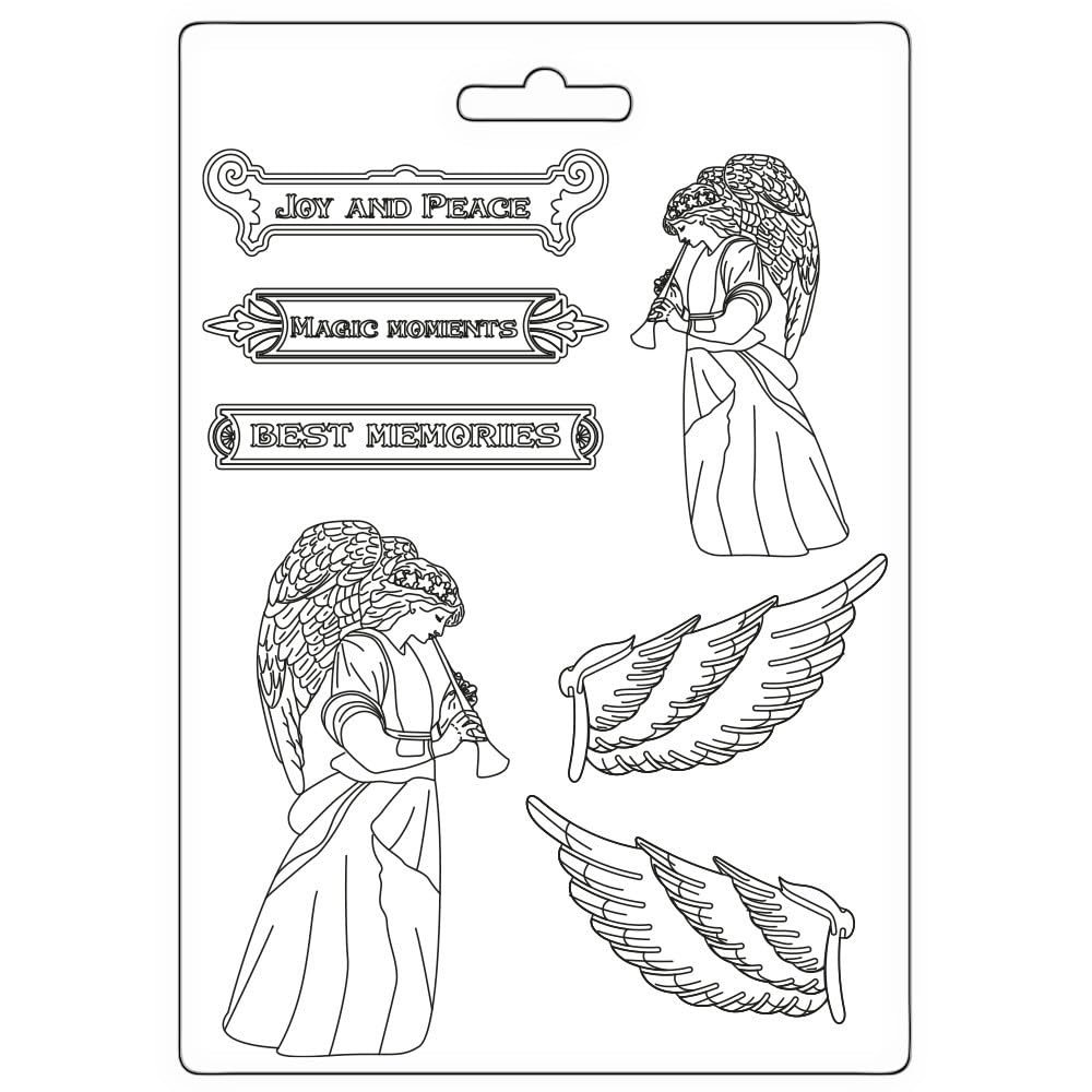 Stamperia Soft Mold F.TO A5 - CHRISTMAS Angels and Wings