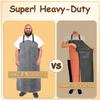 Urby Oversized Work Apron: Flame-Resistant Leather, Woodshop and Workshop Canvas, Butcher Rubber, Gray, X-Large view 2