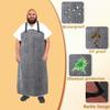 Urby Oversized Work Apron: Flame-Resistant Leather, Woodshop and Workshop Canvas, Butcher Rubber, Gray, X-Large view 3