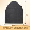 Urby Oversized Work Apron: Flame-Resistant Leather, Woodshop and Workshop Canvas, Butcher Rubber, Gray, X-Large view 4