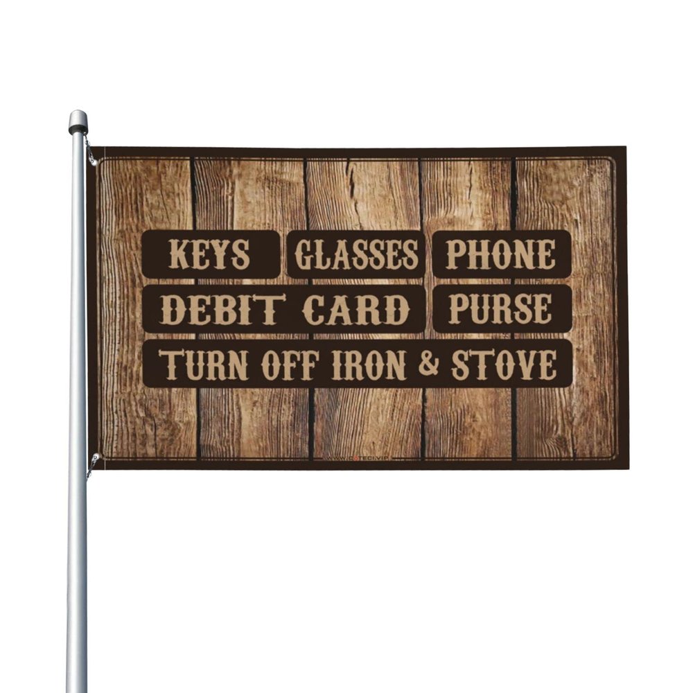 Student Dorm Flag with Reminder Design, 120 x 180 cm
