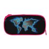 Large Pink World Map Polyester Pencil Case view 3