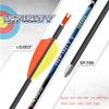 ACCMOS 6-Pack Carbon Archery Arrows, Spine 900, 27 in, Yellow/Orange Vanes view 4