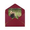 River Bear Mom Printed Greeting Cards with Envelopes, Dark Red view 2