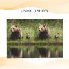 River Bear Mom Printed Greeting Cards with Envelopes, Dark Red view 3