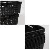 Yuright 6-Pack Stackable Plastic Storage Baskets, Black view 3