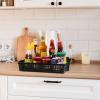 Yuright 6-Pack Stackable Plastic Storage Baskets, Black view 4