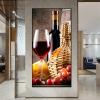 Wine Artwork Canvas Print, Vintage Style, 70 x 140 cm, Frameless view 1