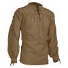 Men's Laced Pirate Shirt, Steampunk Gothic Medieval Renaissance Costume Top view 1