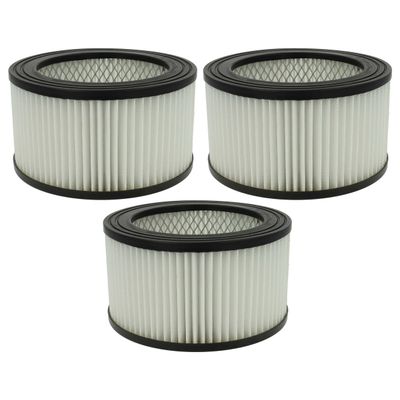 vhbw 3-Pack Vacuum Filters Compatible with Kamino FLAM337101 Ash Vacuum – HEPA Allergy Filters