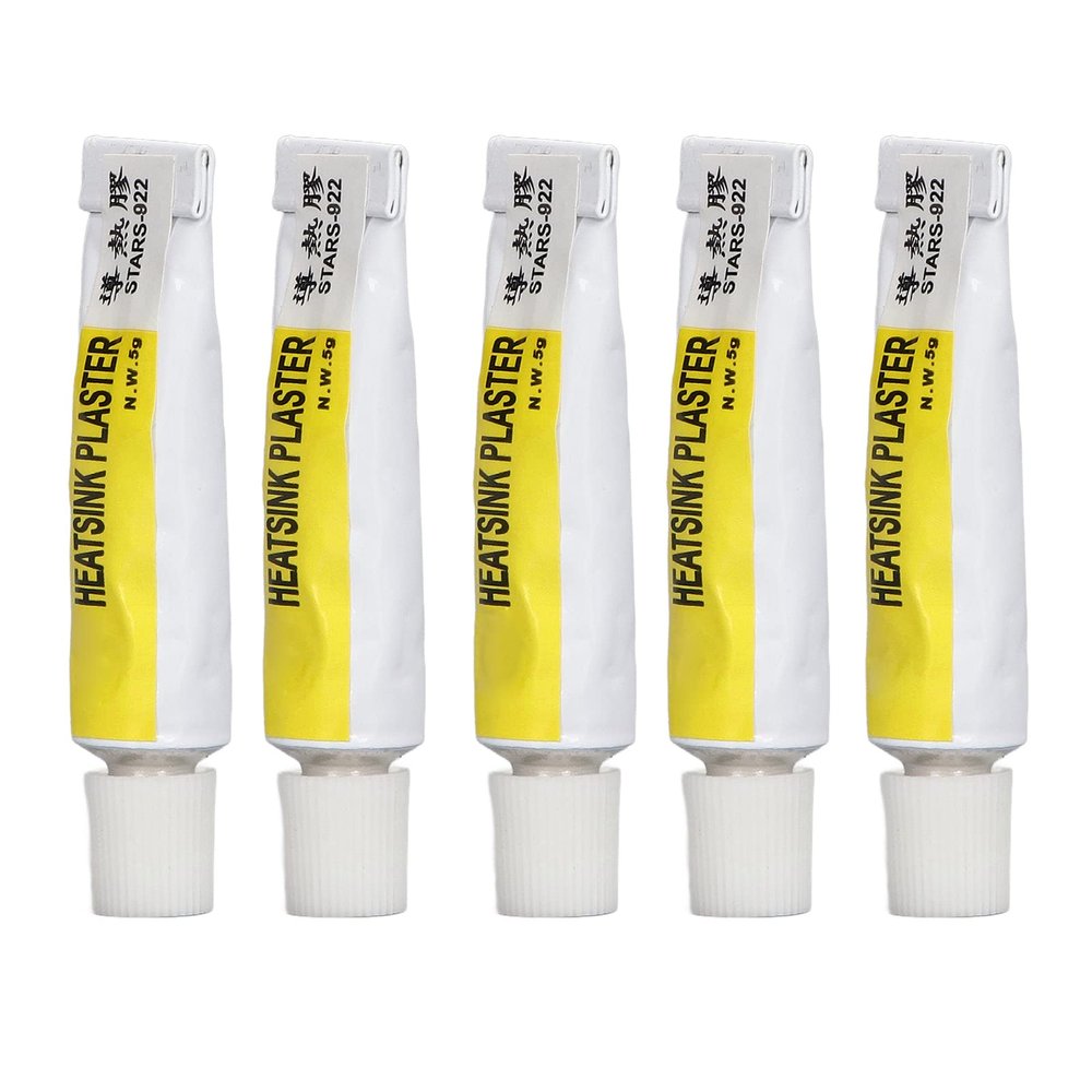 Heat-Resistant Thermal Silicone Grease, 5 Pieces, Insulating CPU Thermal Grease for Electrical Devices and LEDs