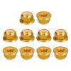 QUARKZMAN 10-Piece M6 x 1 mm Gold Nylon Insert Hex Lock Nuts view 1