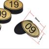 Engraved ABS Table Numbers, Oval, 30 x 50 mm, 1–100, for Pubs, Restaurants and Clubs view 2