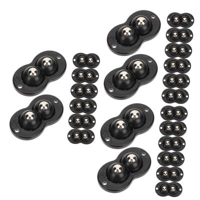 SOLUSTRE 24-Piece Self-Adhesive Mini Swivel Caster Wheels for Storage Boxes, Trash Cans and Kitchen Appliances