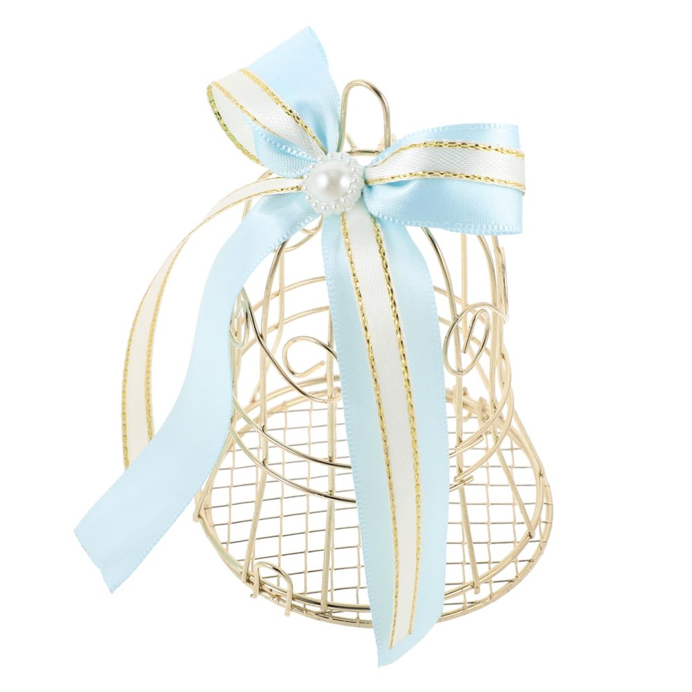 Iron Birdcage-Shaped Candy Box for Weddings and Christmas