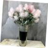 Warmhm Silver Galvanized Metal Flower Bucket Vase view 2