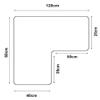 L-Shaped PU Leather Desk Mat, Non-Slip, Scratch-Resistant, Large Laptop Mouse Pad view 2