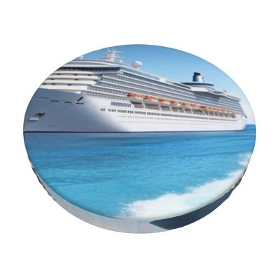 BAFAFA Seaside Cruise Ship Round Stretch Bar Stool Covers