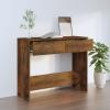 Homgoday Console Table, Smoked Oak, 90 x 36 x 75 cm view 1