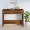 Homgoday Console Table, Smoked Oak, 90 x 36 x 75 cm view 3