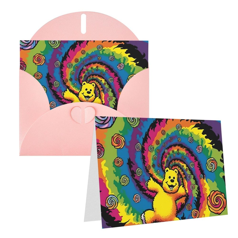 Dancing Thanksgiving Bear Printed Thank-You Cards with Envelopes, 10 x 15 cm
