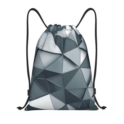 BTCOWZRV Drawstring Backpack, 3D Space Print, Water-Resistant String Bag, Adjustable Gym Sports Sackpack, Black, Small
