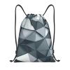 BTCOWZRV Drawstring Backpack, 3D Space Print, Water-Resistant String Bag, Adjustable Gym Sports Sackpack, Black, Small view 1