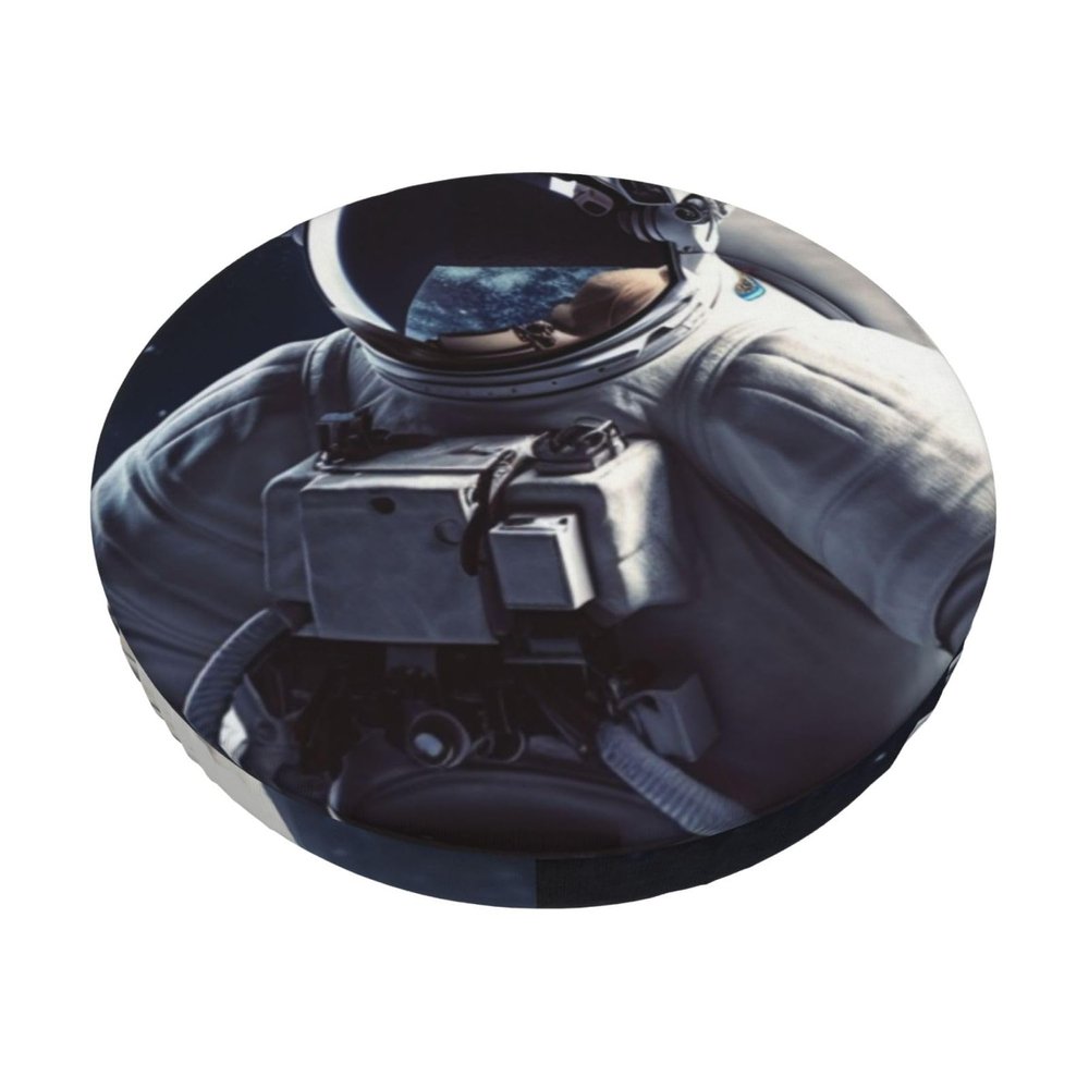 BAFAFA Astronaut Printed Round Stretch Bar Stool Covers