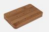 Rectangular perforated bamboo cutting board for cutting brooches, 16.5 x 10 x 2 cm view 1