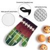 American Football Field and Ball Oven Mitts and Pot Holders Set, 4-Piece view 3