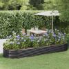 CIADAZ Planter, Balcony Window Box, Flower Pot, Garden Planter, Herb Planter, Powder-Coated Steel, 322 x 100 x 36 cm, Anthracite view 1