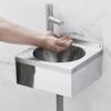 Wall-Mounted Stainless Steel Utility Sink with Faucet, 30 x 27 x 13.5 cm view 4