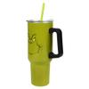 Bioworld Grinch Grinning Face Stainless Steel Tumbler with Handle, 1.2 L, Green view 2