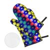 4-Piece Striped Oven Mitt and Pot Holder Set view 3