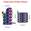 4-Piece Striped Oven Mitt and Pot Holder Set view 4