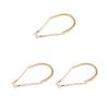 3-Piece Gold Metal and Braided PU Leather Bag Strap Set, 60 cm view 1